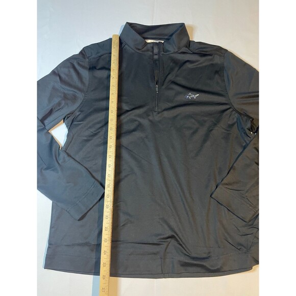 Greg Norman Pullover Shirt Mens Medium Black Quarter Zip Mock Neck Long Sleeve - Picture 4 of 5
